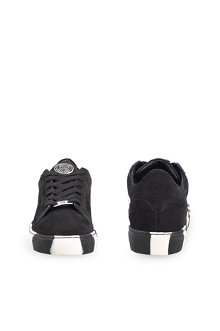 Ares-R  Siyah Nubuk Deri Kadın Sneakers