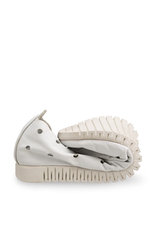 Comfort Line Beyaz Deri Bağçıklı Kadın Ayakkabı
