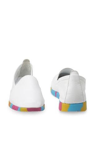 Comfort Line Beyaz Deri Kadın Ayakkabı