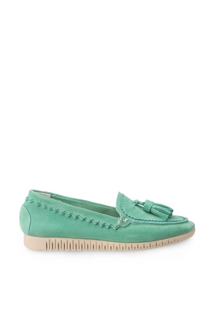 Comfort Line Mint Yeşil Süet Deri Kadın Ayakkabı