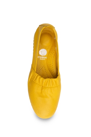 Comfort Line Sarı Deri Kadın Ayakkabı
