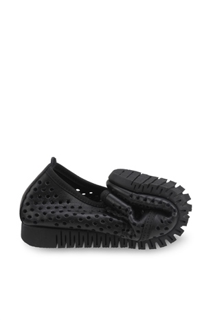 Comfort Line Siyah Deri Bağçıklı Kadın Ayakkabı