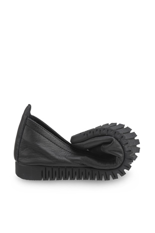 Comfort Line Siyah Deri Kadın Ayakkabı