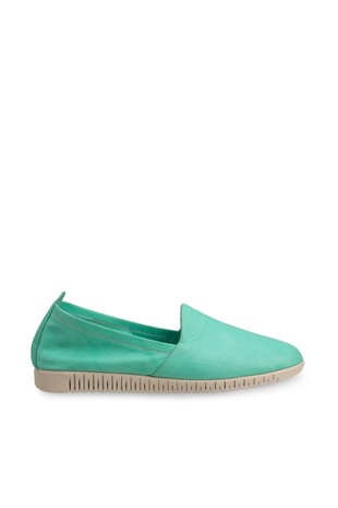 Comfort Line Su Yeşili Deri Kadın Ayakkabı