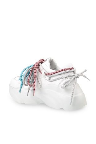 High Wave Beyaz Deri Kadın Sneakers