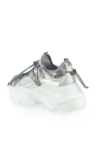 High Wave Beyaz Hologram Deri Kadın Sneakers