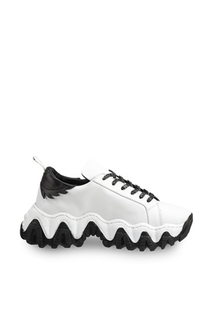 Nkys Beyaz Deri Kadın Sneakers