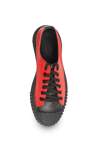 Nosey Kırmızı Deri Kadın Sneakers