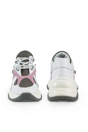 Stellate Beyaz Napa Deri Kadın Sneakers