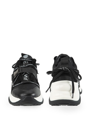 Stellate Siyah Napa Deri Kadın Sneakers