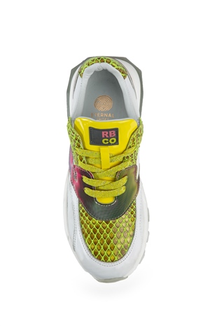 Valeria Dragon Sarı Deri Kadın Sneakers